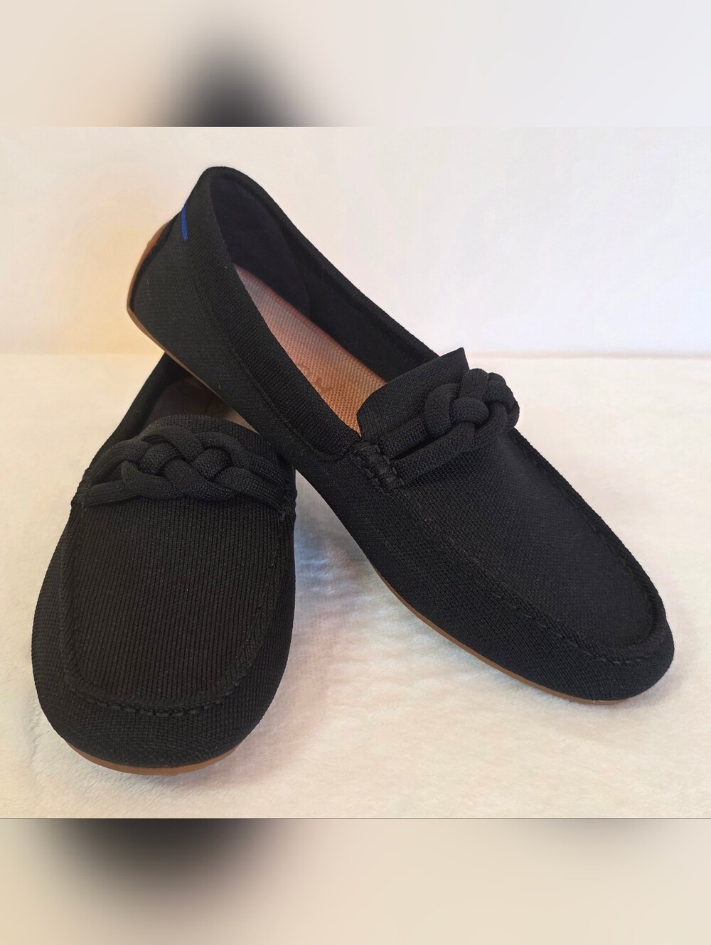 Rothy’s Black Braided Vamp Slip-On Loafers I Women’s 12